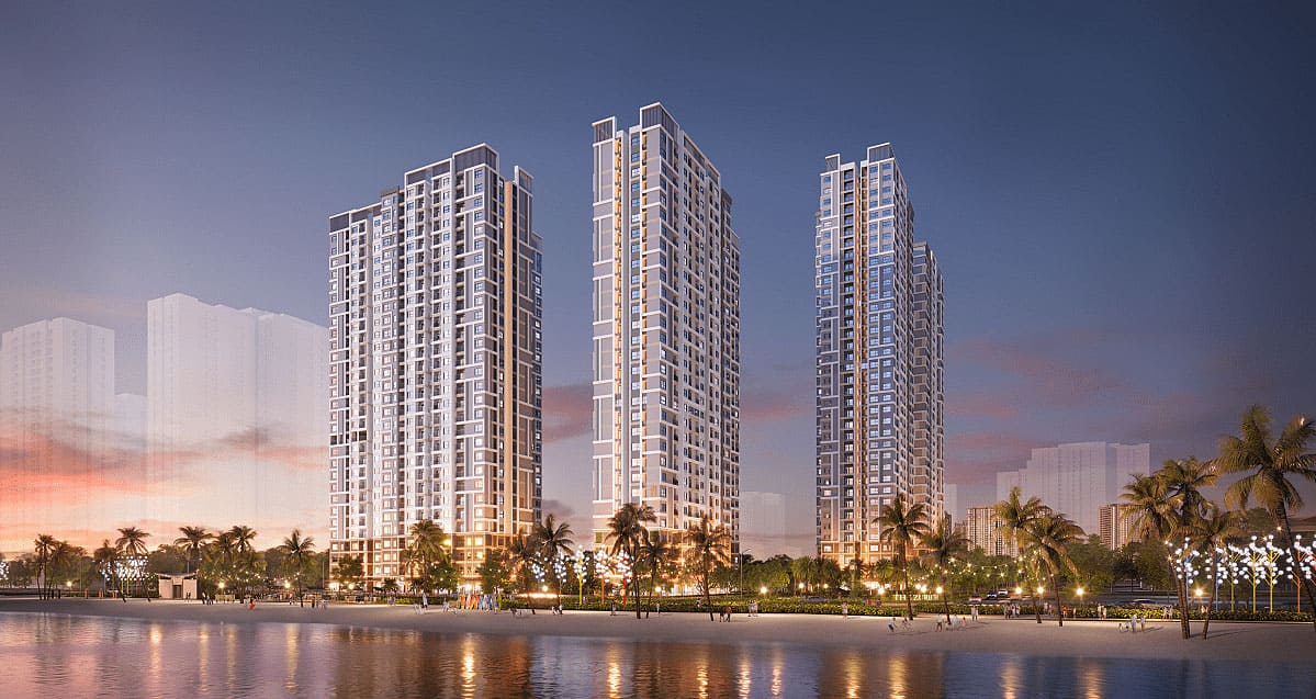 Cư dân The Zurich có tầm nhìn ra các hồ nước lớn nằm trong dự án Vinhomes Ocean Park.