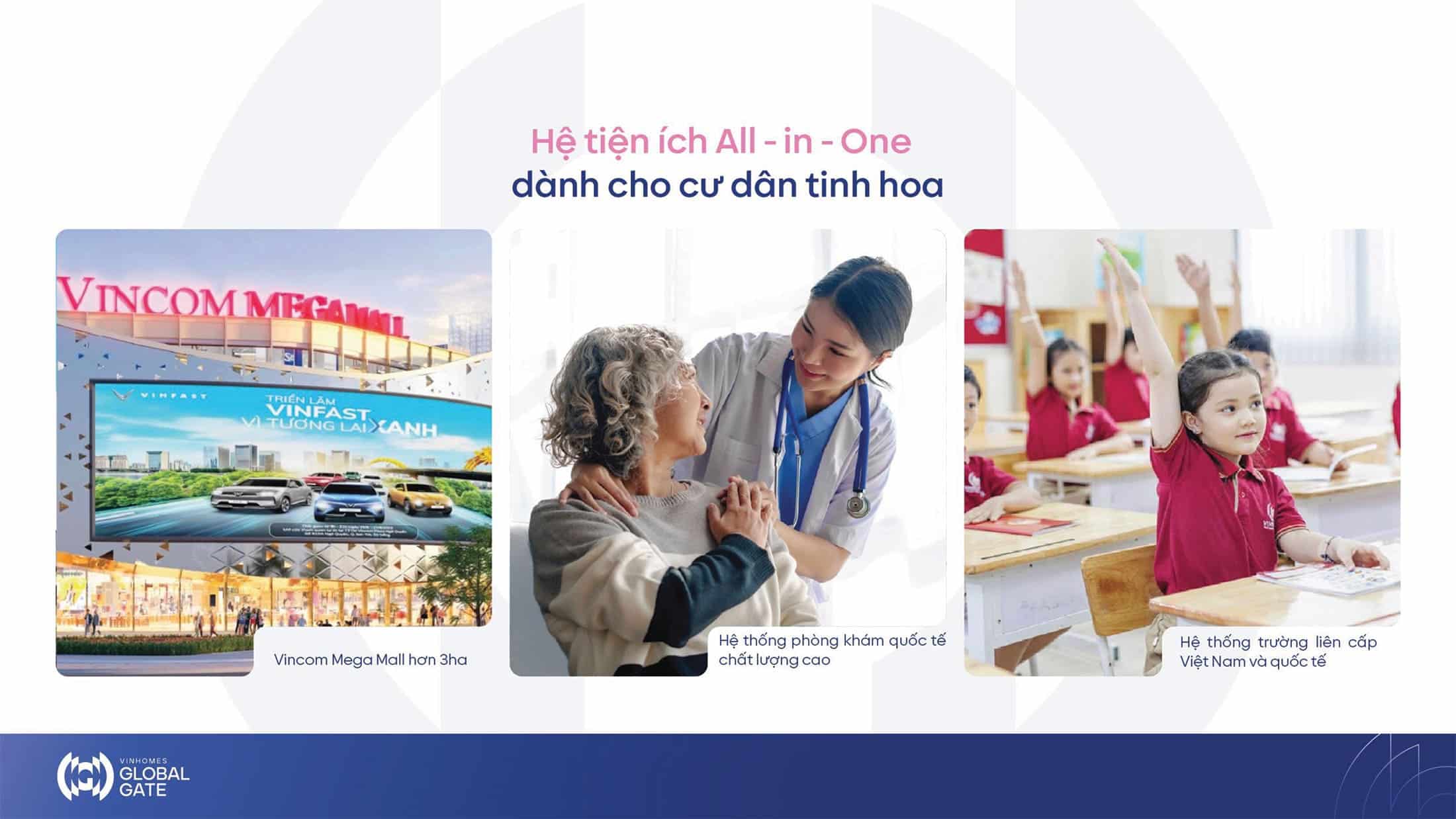 Hệ thống tiện ích All-in-One giành cho cư dân tinh hoa tại Vinhomes Global Gate. Hệ thống tiện ích All-in-One giành cho cư dân tinh hoa tại Vinhomes The Gallery.