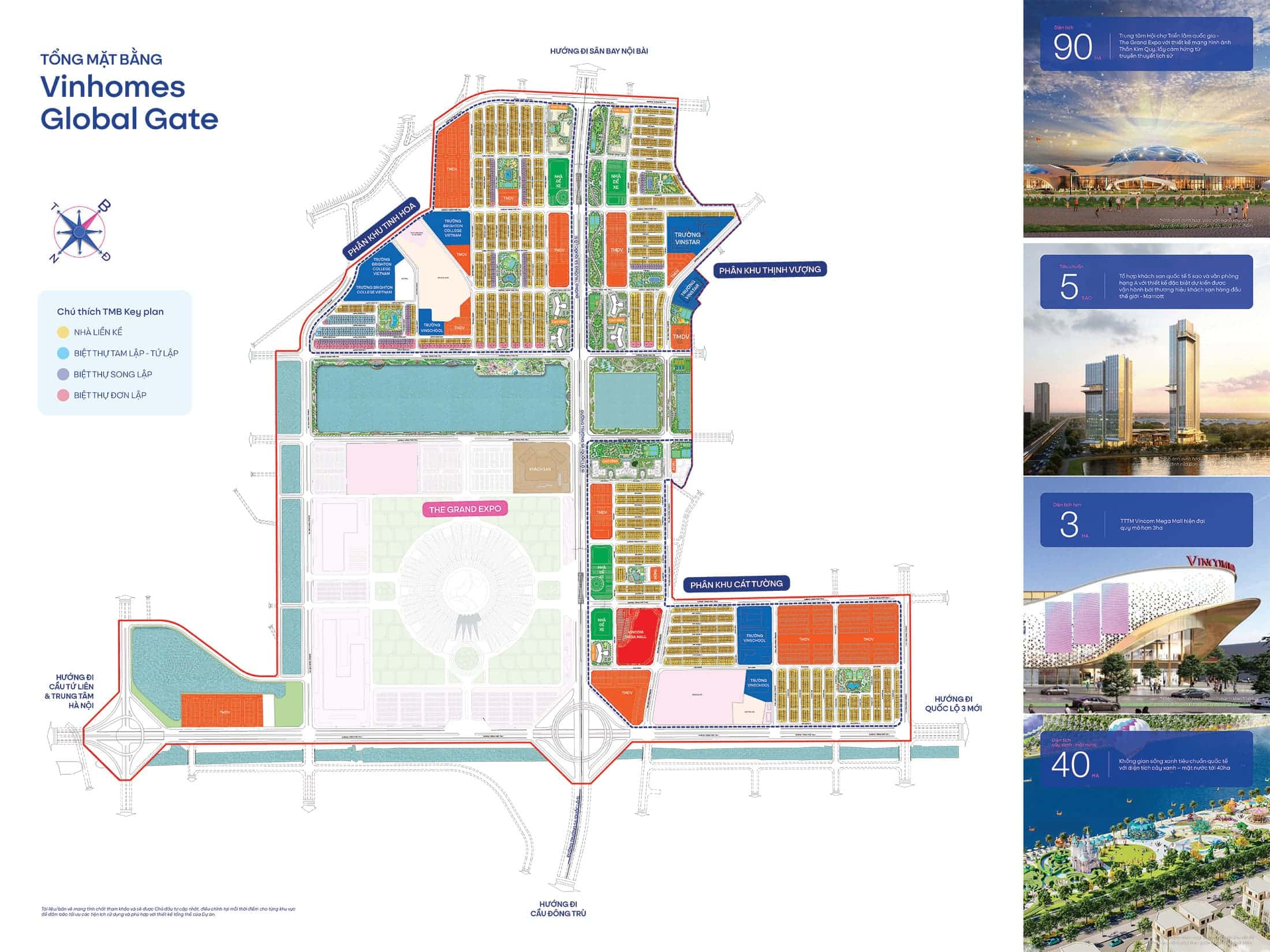 Mặt bằng tổng thể dự án Vinhomes Global Gate Cổ Loa với quy mô lên đến 385ha tại Đông Anh, Hà Nội. Mặt bằng tổng thể dự án Vinhomes The Gallery Giảng Võ với quy mô lên đến 385ha tại Đông Anh, Hà Nội.