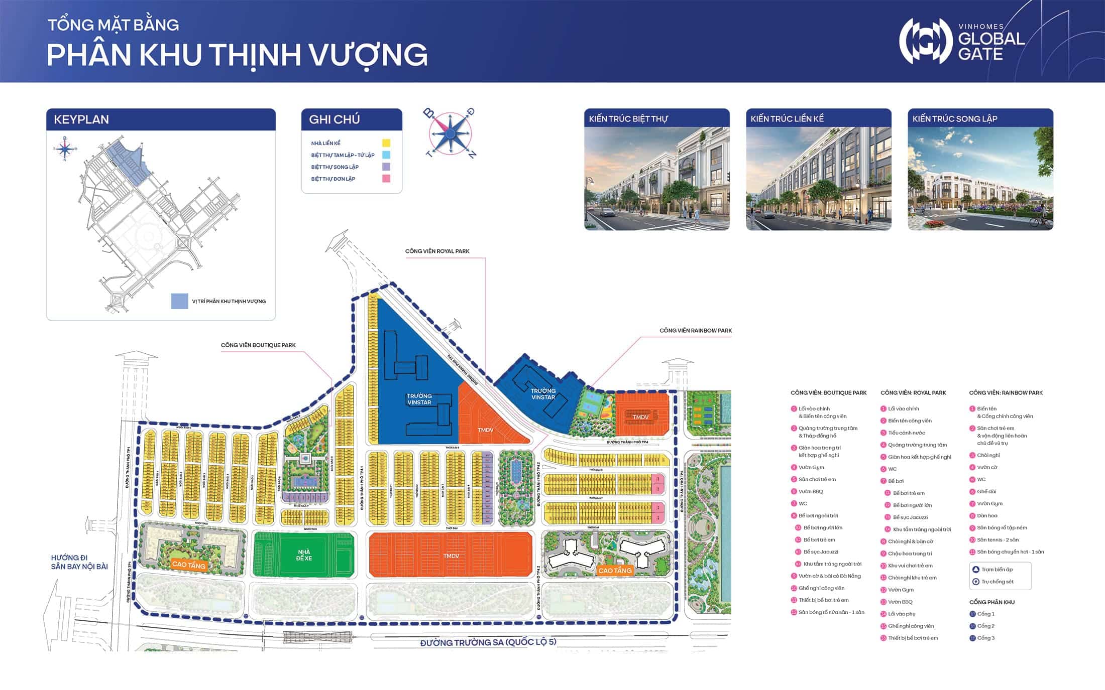 Tổng mặt bằng phân khu Thịnh Vượng thuộc dự án Vinhomes Global Gate Cổ Loa. Tổng mặt bằng phân khu Thịnh Vượng thuộc dự án Vinhomes The Gallery Giảng Võ.